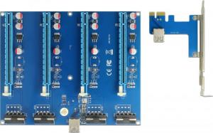 Delock Riser PCI-E x1 > 4 x PCIe x16 z kablem USB 60 cm (41427) 2
