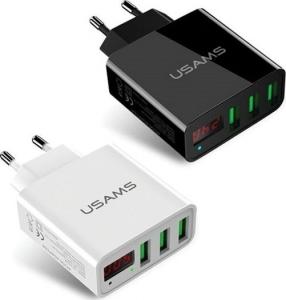 Ładowarka Usams 3xUSB 3A LED biały US-CC035 -CC35TC04 2