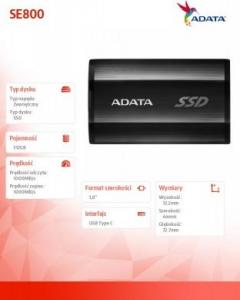Dysk zewnętrzny SSD ADATA SE800 512GB Czarny (ASE800-512GU32G2-CBK) 7