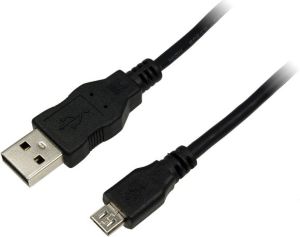 Kabel USB LogiLink USB-A - microUSB 3 m Czarny (CU0059) 1