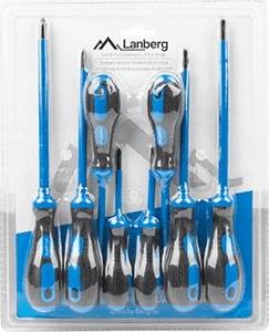 Lanberg śrubokręty 8 sztuk z magnesem 4x krzyżakowe 4x płaskie (NT-0802) 4