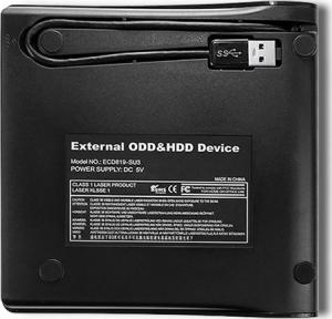 Kieszeń Qoltec na napęd optyczny CD/DVD SATA - USB 3.0  (51865) 2