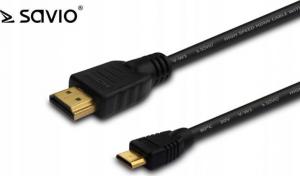 Kabel Savio HDMI Mini - HDMI 1.5m czarny (CL-09M) 1
