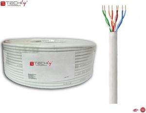 Techly TechlyPro Kabel instalacyjny skrętka U/UTP Cat6 4x2 linka 100% miedź 100m szary 1