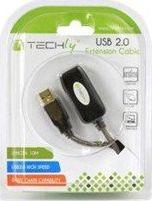 Kabel USB Techly USB-A - USB-A 10 m Czarny (023646) 2