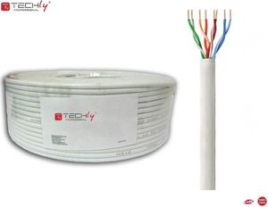 Techly TechlyPro Kabel instalacyjny skrętka U/UTP Cat6 4x2 drut 100% miedź 100m szary 1