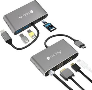 Stacja/replikator Techly Multiport Docking Station USB-C (IADAP USB31-DOCK3) 2