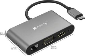 Stacja/replikator Techly Multiport Docking Station USB-C (IADAP USB31-DOCK3) 5
