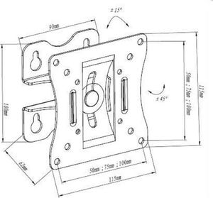 Art Uchwyt ścienny CV-25 10'' - 27'' 2