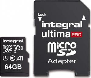 Karta Integral UltimaPro MicroSDXC 64 GB Class 10 UHS-III/U3 A1 V30 (INMSDX64G-100/70V30) 1