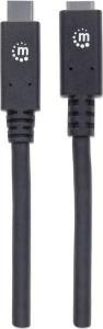 Kabel USB Manhattan USB-C - USB-C 0.5 m Czarny (355230) 4