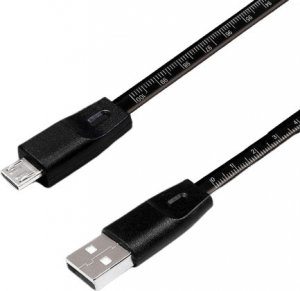 Kabel USB LogiLink USB-A - microUSB 1 m Czarny (CU0158) 1