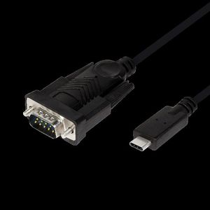 Kabel USB LogiLink USB-C - RS-232 1.2 m Czarny (AU0051) 1