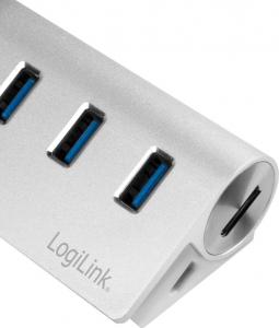HUB USB LogiLink 1x SD  + 3x USB-A 3.0 (CR0045) 5