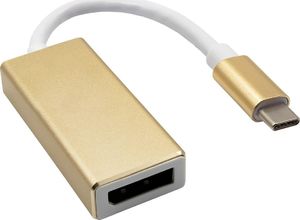 Adapter USB Akyga USB-C - DisplayPort Złoty  (AK-AD-56) 1