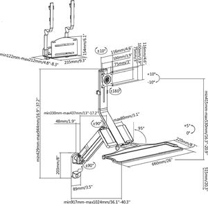 Maclean Uchwyt ścienny na monitor 17" - 32" i klawiaturę (MC-838) 2