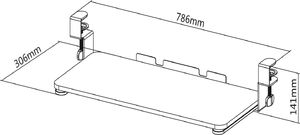 Maclean Uchwyt na klawiaturę podbiurkowy regulowany MC-839 7