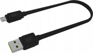 Kabel USB Green Cell USB-A - microUSB 0.25 m Czarny (KABGC01) 1