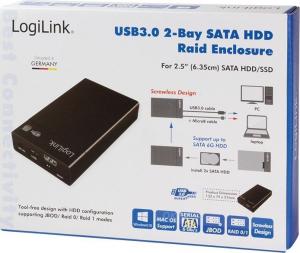 Kieszeń LogiLink USB 3.0 - 2x 2.5" SATA RAID (UA0285) 6