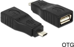 Adapter USB Delock microUSB - USB Czarny  (65549) 1