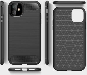 Etui Pancerne Carbon IPHONE 11 (6,1) czarne uniwersalny 3