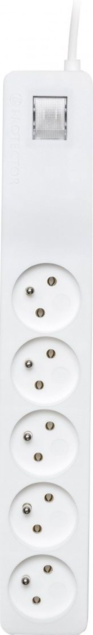 Listwa zasilająca Lestar ZX 510 przeciwprzepięciowa 5 gniazd 3 m biała 2