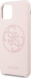 Guess Guess GUHCN65LS4GLP iPhone 11 Pro Max light pink/jasnoróżowy hard case Silicone 4G Tone On Tone 3