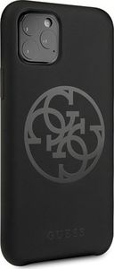 Guess Guess GUHCN58LS4GBK iPhone 11 Pro black/czarny hard case Silicone 4G Tone On Tone 5