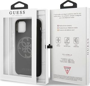Guess Guess GUHCN58LS4GBK iPhone 11 Pro black/czarny hard case Silicone 4G Tone On Tone 7