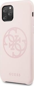 Guess Guess GUHCN58LS4GLP iPhone 11 Pro light pink/jasnoróżowy hard case Silicone 4G Tone On Tone 2