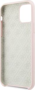 Guess Guess GUHCN61LS4GLP iPhone 11 light pink/jasnoróżowy hard case Silicone 4G Tone On Tone 4