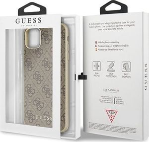 Guess Guess GUHCN65G4GB iPhone 11 Pro Max brązowy/brown hard case 4G Collection 7
