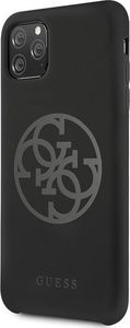 Guess Guess GUHCN65LS4GBK iPhone 11 Pro Max black/czarny hard case Silicone 4G Tone On Tone 2