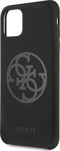 Guess Guess GUHCN65LS4GBK iPhone 11 Pro Max black/czarny hard case Silicone 4G Tone On Tone 3
