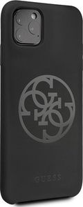 Guess Guess GUHCN65LS4GBK iPhone 11 Pro Max black/czarny hard case Silicone 4G Tone On Tone 5
