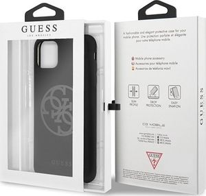 Guess Guess GUHCN65LS4GBK iPhone 11 Pro Max black/czarny hard case Silicone 4G Tone On Tone 7