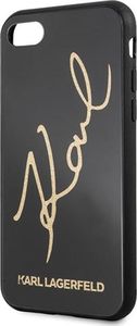 Karl Lagerfeld Karl Lagerfeld KLHCI8DLKSBK iPhone 7/8 czarny/black hard case Signature Glitter 3
