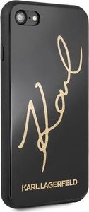Karl Lagerfeld Karl Lagerfeld KLHCI8DLKSBK iPhone 7/8 czarny/black hard case Signature Glitter 5