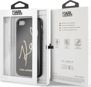 Karl Lagerfeld Karl Lagerfeld KLHCI8DLKSBK iPhone 7/8 czarny/black hard case Signature Glitter 7
