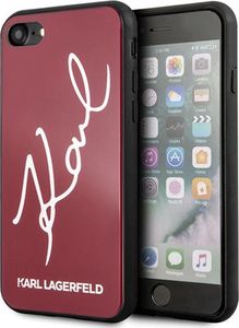 Karl Lagerfeld Karl Lagerfeld KLHCI8DLKSRE iPhone 7/8 czerwony/red hard case Signature Glitter 1