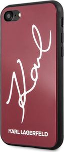 Karl Lagerfeld Karl Lagerfeld KLHCI8DLKSRE iPhone 7/8 czerwony/red hard case Signature Glitter 2