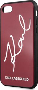 Karl Lagerfeld Karl Lagerfeld KLHCI8DLKSRE iPhone 7/8 czerwony/red hard case Signature Glitter 3