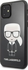 Karl Lagerfeld Karl Lagerfeld KLHCN61DLFKBK iPhone 11 czarny/black hard case Iconic Karl Glitter 2