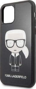 Karl Lagerfeld Karl Lagerfeld KLHCN61DLFKBK iPhone 11 czarny/black hard case Iconic Karl Glitter 3