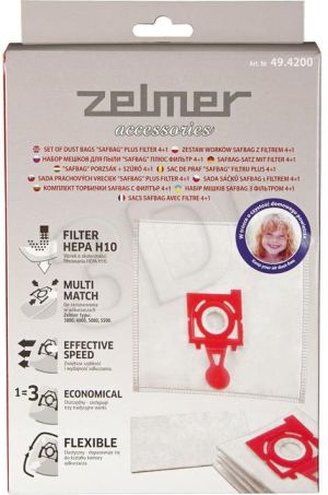 Worek do odkurzacza Zelmer Zestaw worków ZVCA300B 1