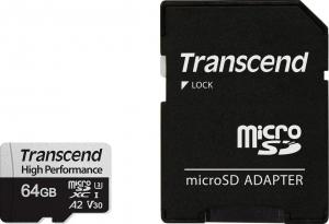 Karta Transcend 330S MicroSDXC 64 GB Class 10 UHS-I/U3 A2 V30 (TS64GUSD330S) 2