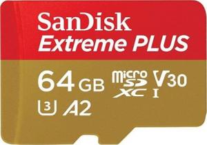 Karta SanDisk Extreme Plus MicroSDXC 64 GB Class 10 UHS-I/U3 A2 V30 (SDSQXBZ-064G-GN6MA) 1