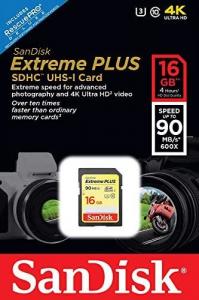 Karta SanDisk Extreme Plus SDHC 16 GB Class 10 U3  (SDSDXSF-016G-GNCIN) 2