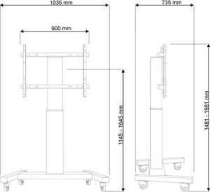 Neomounts Stojak podłogowy PLASMA-M2250BLACK 42'' - 100'' 2
