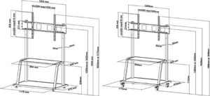 Neomounts Stojak podłogowy NS-M4000BLACK 60'' - 105'' 7